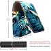 Travel Lipstick Organizer Case - Portable Makeup Bag with Mirror Tropical Leaves Graphic - Shop Now - Buy Online on GoSupps.com