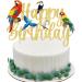 Parrot Birthday Cake Decoration Tropical Bird Birthday Cake Topper Parrot Happy Birthday Cake Pick Parrot Birthday Party Decoration for Birds Themed Baby Shower Supplies - Buy Online on GoSupps.com