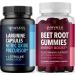 HAVASU NUTRITION Beet Root Gummies with CoQ10 (30 Servings) & Saw Palmetto 500mg L-Arginine 500mg Complex (30 Servings)