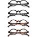 JM Blue Light Blocking Reading Glasses Set - Men Women Round Spring Hinge Readers +1.75 Black & Tortoise Blue Light (2 Black & 2 Tortoise) - Buy Online on GoSupps.com