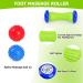 Foot Roller Massage Spiky Ball for Relief Plantar Fasciitis and Reflexology Massager for Deep Tissue Acupresssure Recovery for Relax Foot Back Leg Hand Tight Muscle 1 roller and 2 Spiky Balls 1.blue - Buy Online on GoSupps.com