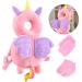 Toddler Baby Head Protection & Baby Knee Pads for Crawling and Walking (Pink Unicorn)