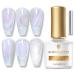 BORN PRETTY Rainbow Reflective Cat Magnetic Eye Gel Polish Omnipotent Silver Holographic 9D Cat Magnetic Gel Nail Polish Sparkle Gel Polish with Magnetic Stick Nail Art Varnish 7ML 1PC holo reflective magnetic gel
