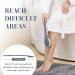 17 Inch Shower Body Brush with Long Handle - Exfoliating Back Scrubber for Men and Women - Non-Slip Handle and Adhesive Hook Included (Grey) - Buy Online on GoSupps.com