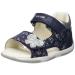 Geox Baby Girl's Sandal Tapuz First Steps 4.5 UK Child Navy Silver