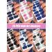 24PCS Black & White Nail Wraps - Self-Adhesive Star Moon Art Stickers with Nail File | DIY 3D Nail Decoration - Buy Online on GoSupps.com