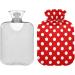 Red Hot Water Bottle with Dotted Cover | Pain Relief Heat Pack for Headache & Back Pain | 1L International Shipping - Buy Online on GoSupps.com