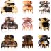 9 Pieces Hair Clips Tortoise Shell Hair Claw Clip Acetate French Hair Jaw Clamps Mini Hair Clips and Medium Size Hair Jaw Clamp Accessories for Women (Classic Pattern)