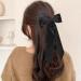 WantGor Long Tail Bow Hair Clips Hair Ribbon Bows Satin Bowknot Clip Large Hair Barrettes Cute Ponytail Holder Hair Accessories for Women Daily Party Wedding Prom (Black) - Buy Online on GoSupps.com
