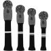 Scott Edward Handmade Knit Wood Golf Covers - 4 Piece Set for Driver, Fairway Wood, and Hybrid - Black and White Dot Design - Fits up to 460cc - Premium Quality - Buy Online on GoSupps.com