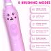 Kids Sonic Electric Toothbrush | Rechargeable Smart Toothbrush for Children | 6 Modes, 30s Reminder, 2 Mins Timer | Toothbrush for Toddlers Boys Girls Age 3-12 | Includes 6 Brush Heads & Wall-Mounted Holder | Pink - Buy Online on GoSupps.com