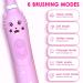 Kids Sonic Electric Toothbrush | Rechargeable Smart Toothbrush for Boys & Girls (Age 3-12) | 30s Reminder, 2 Mins Timer, 6 Modes | Includes 4 Brush Heads & Wall-Mounted Stand | Pink - 8650 - Buy Online on GoSupps.com