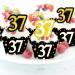 24pcs Dessert Cupcake Topper 24pcs Cupcake Wrappers Cheer to 37 Years Old Theme Decor Supplies Men Women Happy 37th Birthday Wedding Anniversary Party Decoration - Buy Online on GoSupps.com