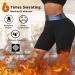 Dark Blue Sauna Sweat Shorts L/XL - Compression Workout Waist Trainer for Thighs & Tummy Control - Buy Online on GoSupps.com