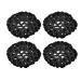Romote Women Nylon Hair Bun Cover Snoods Hair Net for Ballet Dance Skating (4 Pack) Black
