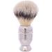 Plisson Shaving Brush - Antique Style with Nickel-Plated Handle & White Fibre | Premium Quality for a Luxurious Shave | International Shipping Available - Buy Online on GoSupps.com