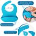 Baby Feeding Set - Silicone Bib, Suction Divided Bowl, Spoon, Fork - Toddler Utensils for Baby Led Weaning - Blue (6 Months) - Buy Online on GoSupps.com