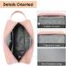Vegan Leather Travel Toiletry Wash Bag for Women - Dopp Kit Makeup Organizer - Pink - Buy Online on GoSupps.com