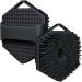 Buy Hexagon Silicone Shampoo Brush | Scalp Massager & Hair Cleaner for Adults Men & Children - Black - Buy Online on GoSupps.com