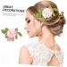 Didiseaon decorate bride hair accessories European fashion flower head fabric the flowers flower hair clips for women vacation side hair comb hair combs for women hair comb flowers for hair - Buy Online on GoSupps.com