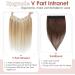 Benehair Clip in Human Hair Extensions One Piece Real Human Clip in Hair Extensions 14 Inches 55g Camel Mixed Light Blond Real Human Hair Extension Upgraded V Type Clip in Hair Extension for Women - Buy Online on GoSupps.com