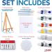 J MARK Mini Canvas Acrylic Painting Kit with Wood Easel - Complete Set with Canvases, Paint, Brushes & More - Buy Online on GoSupps.com