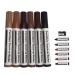 sillervan Furniture Marker pens Scratch Restore Kit 6 Felt Tip Wood Markers 6 Wax Stick Crayons Colors: Oak Cherry Walnut Maple Mahogany Black Compatible