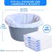 KAREMAXX Commode Liners Disposable 100 Pack - Leak Proof Portable Toilet Bags for Adults - Strong Drawstring, Clean & Hygienic Experience - No Absorbent Pads - Universal Fit - Buy Online on GoSupps.com