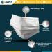 Buy SAM Self Adhesive Masks - 50 Individually Wrapped 3-Ply Face Coverings with Wet Wipe for Global Shipping - Buy Online on GoSupps.com