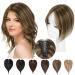 SARO-UP Hair Toppers for Women Real Human Hair Pieces for Women with Thining Hair 10 Inch Clip In Hair Piece No Bangs Toppers Hair Extensions Wiglets Hairpieces for Thinning Hair/Hair Loss(P4/27) Medium Brown and Honey B...