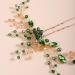 Xerling Wedding Green Rhinestones Hair Pin with Emerald Crystals - Bridal Hair Accessory for Flower Girls (Green) - Buy Online on GoSupps.com