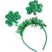 amangul Saint atrick's Day Headband Sequins Shamrock Hair Hoop Green for Head Boppers Irish arty Holiday hoto rop - Buy Online on GoSupps.com