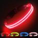 Dog collar luminous luminous strap dog waterproof adjustable flashing light led collar dog for small medium-sized dogs visibility in the dark red-s s (28-40cm/11-15.7inch) red