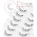 Onlyall Natural Wispy Short False Eyelashes - 7 Pairs A22 | Short (7-10mm) Fake Lashes with Clear Band - Buy Online on GoSupps.com