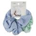 Scunci Planet-Friendly Upcycled JUMBO Scrunchies (Blue  Mint) made from Recycled Cotton  2-Pieces