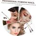 CANIGHT 12pcs Cosmetic Supplies Brow Pencil Brush Coffee Eyebrow Pencil Powder Wood - Buy Online on GoSupps.com