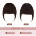Silk-co One Piece Hair Bangs Fringe Hair Extensions Clip in Human Hair Extension #02 Dark Brown Straight Flat with Temple - Buy Online on GoSupps.com