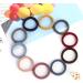 100 Multicolor Seamless Elastic Hair Ties - 4cm Hair Bobbles for Women - Buy Online on GoSupps.com