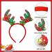 Christmas Headbands 5PCS for Kids & Adults - Holiday Party Costume Accessories with Reindeer Antlers, Santa Hat, Snowman & Tree Design - Festive Photo Booth Prop - Buy Online on GoSupps.com
