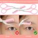 Eyebrow Scissors & Trimmer with Comb - Non-Slip Grips for Perfect Shaping | Beauty Accessories for Women & Men (Pink White Light Purple - Buy Online on GoSupps.com