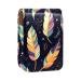 Travel Lipstick Organizer Case Lipstick Case Portable Makeup Bag With Mirror Bohemian Style Feather Leaves Y862i7bitm