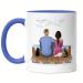 Kiddle design couple with cat cups blue personalized cat owners gift cat lovers couple cat worm mom dad katzenmama cat dad