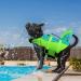 Durable Adjustable Dog Life Jacket | Ripstop Pet Safety Vest with Rescue Handle | Enhanced Buoyancy for Anxiety-Free Swimming | Small Medium Large Dogs | Green Dinosaur Design - Buy Online on GoSupps.com