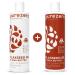 Purezero Flaxseed Oil & Shea Butter Shampoo and Conditioner Set - Curl Care - For Curly Hair Detangle & Defrizz - Zero Sulfates/Parabens/Dyes -100% Vegan & Cruelty Free - Great For Color Treated Hair