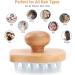 Wooden Scalp Massager Shampoo Brush for Wet & Dry Hair Care - Shower Brush Scalp Scrubber with Soft Silicone Bristles for Dandruff Removal & Hair Growth - Buy Online on GoSupps.com