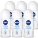 NIVEA FRESH NATURAL FOR WOMEN ROLL-ON FREE ALCOHOL ANTIPERSPIRANT DEODORANT 48 HOURS PROTECTION 1.7 OZ (Pack of 6)