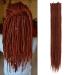 Dsoar thin 0.6cm long synthetic dreadlock extensions Handmade 24 inches 20 strand crochet hair long crochet braids hip-hop Style soft dreads hair extensions 24inch-a color 350#