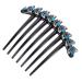 DOITOOL Issue Card Rhinestone Hair Side Combs Black Rhinestone Clip Crystal Hair Clips Black Rhinestone Hair Accessories Hair Accessories for Women Miss Rhinestones The Flowers South Korea