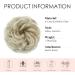 MY-LADY Messy Hair Bun Extension Scrunchie | Wavy Curly Ponytail Chignon Hairpiece | 55g Ash Blonde/Bleach Blonde Mix - Buy Online on GoSupps.com