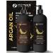 Moroccan Argan Oil Shampoo and Conditioner SLS Sulfate Paraben Salt Free - Thickening for Fine/Thin Hair - Safe for Color and Keratin Treated Hair Best Gift Set for Damaged  Dry  Curly or Frizzy Hair